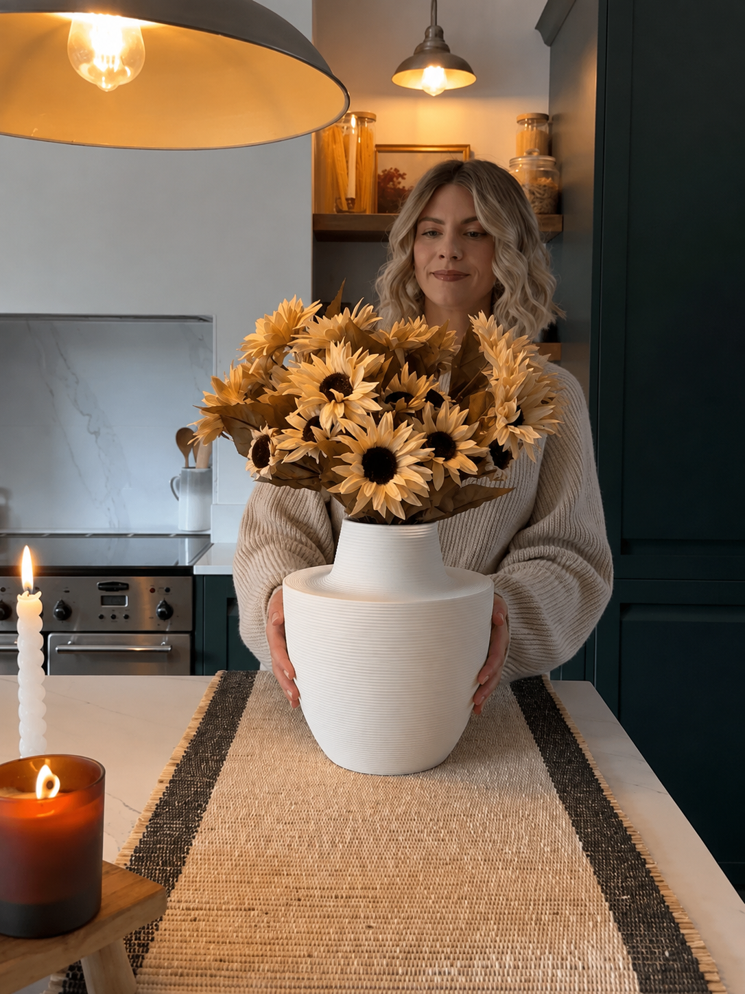 ALBA - keramikinė balta vaza