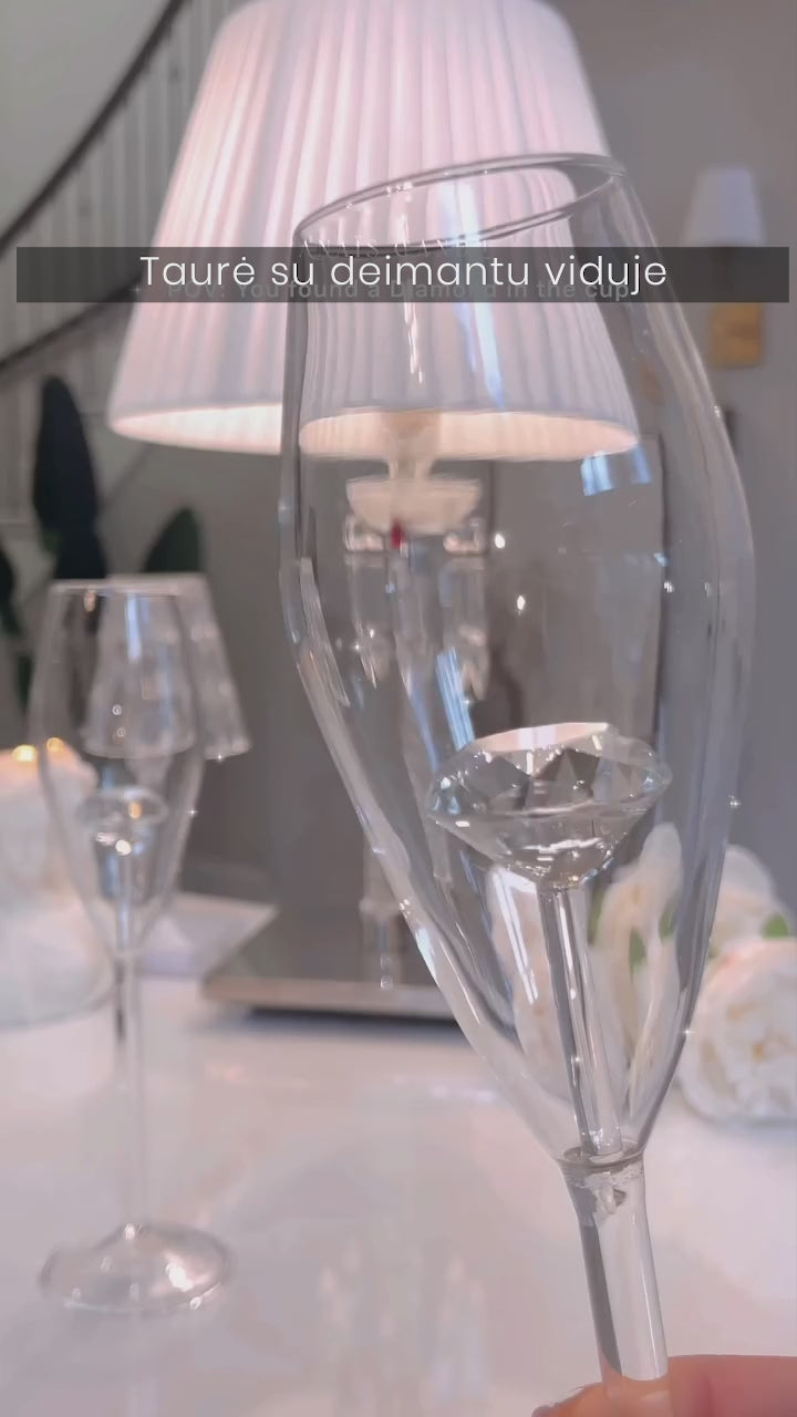 Šampano taurė su deimantu - Diamond Prosecco