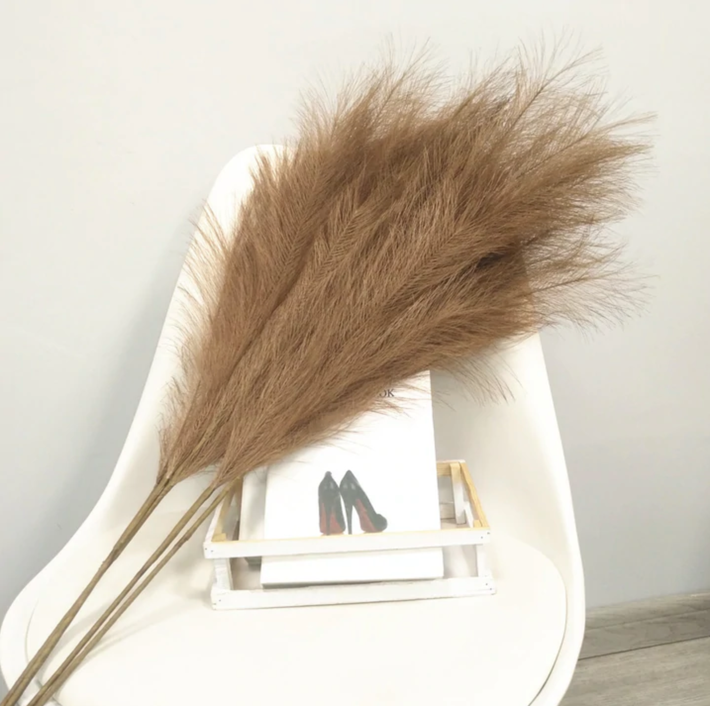 TAMSIAI RUDOS SPALVOS | Pampas Plume - Pūkuotos Smilgos