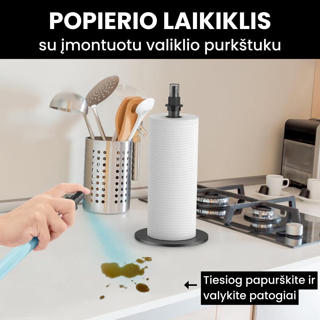 2-in-1 Pastatomas popierio laikiklis su purškikliu MUST-HAVE