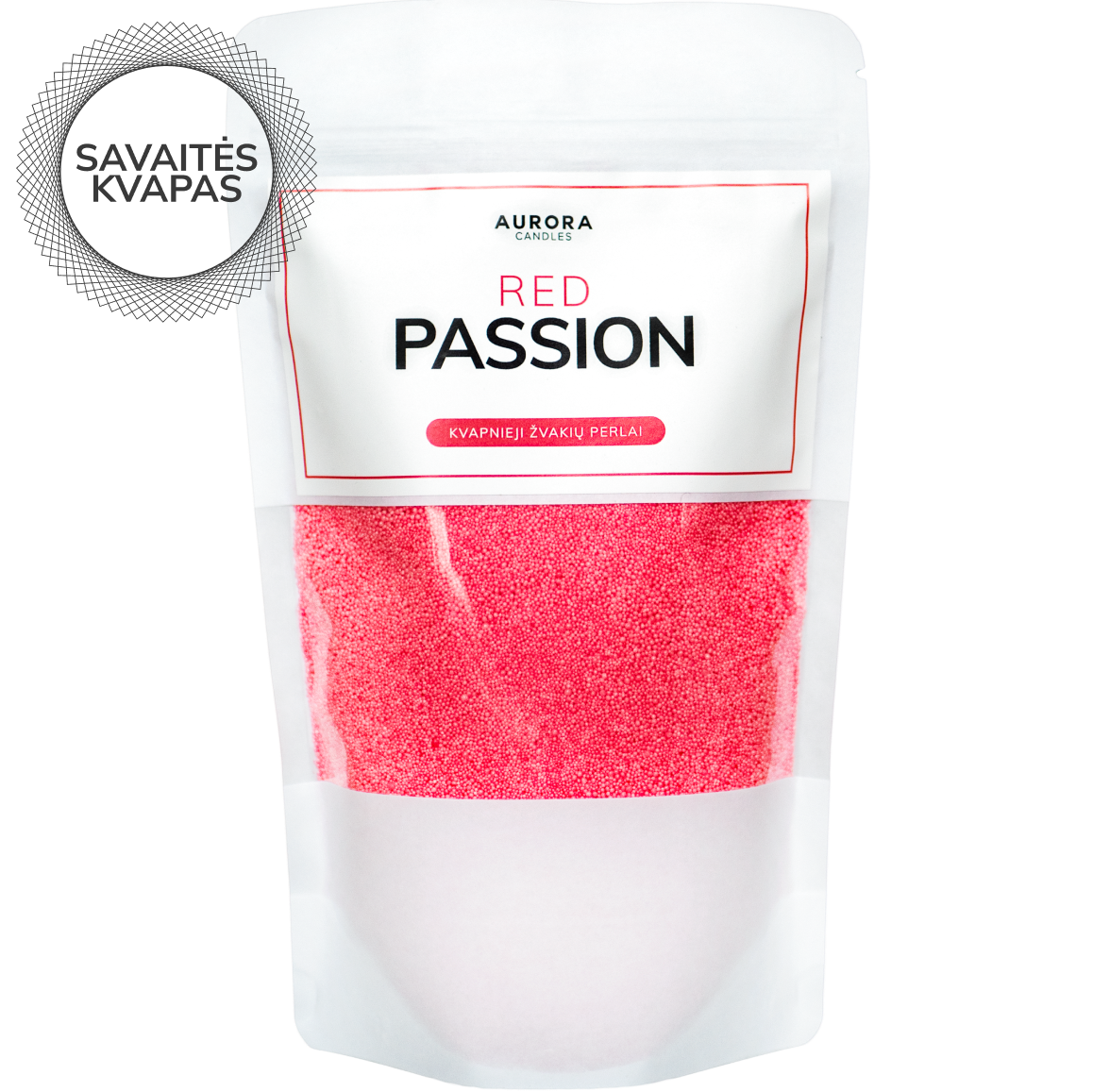 RED PASSION kvapo žvakės perlai | Aurora Candles – Dekorantas