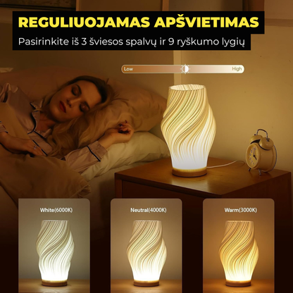 CREAM LUMA - vaza/šviestuvas