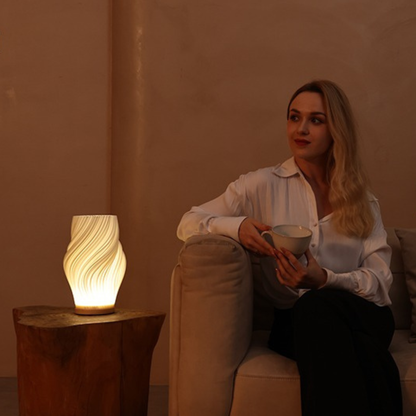 CREAM LUMA - vaza/šviestuvas