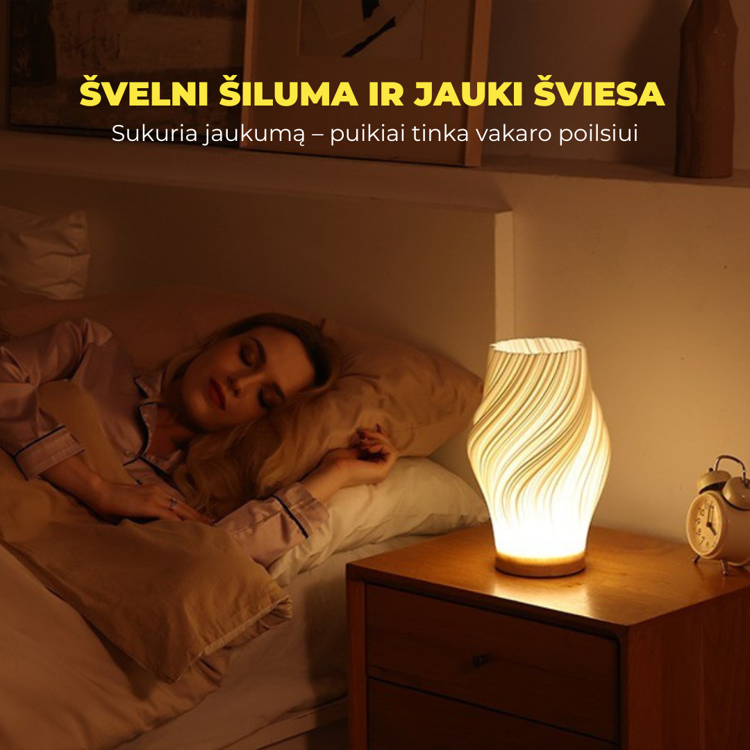 CREAM LUMA - vaza/šviestuvas