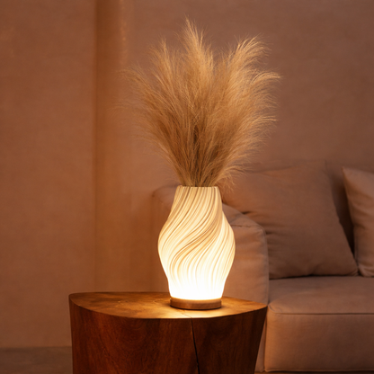 CREAM LUMA - vaza/šviestuvas