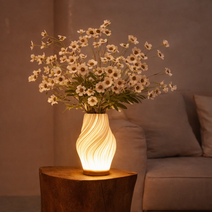 CREAM LUMA - vaza/šviestuvas