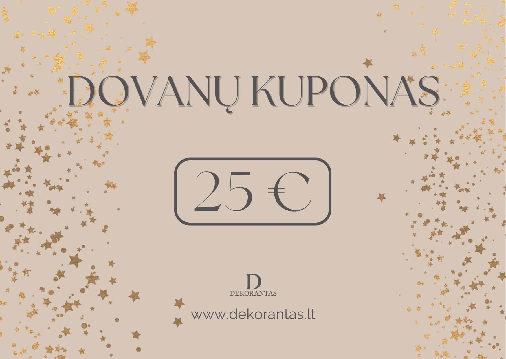 Dovanų Kuponas - "Dekorantas.lt"