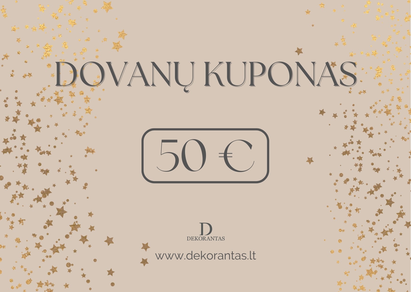Dovanų Kuponas - "Dekorantas.lt"